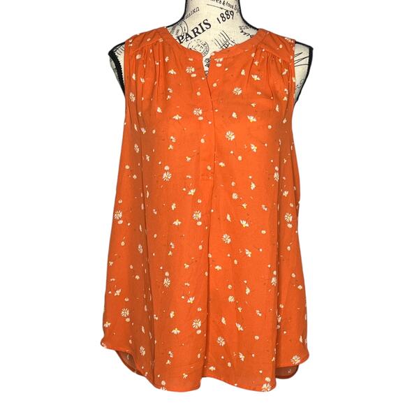 Daniel Rainn SMALL Celina Split Neck Blouse - Stitch Fix Exclusive Daisy Pattern - Picture 1 of 12